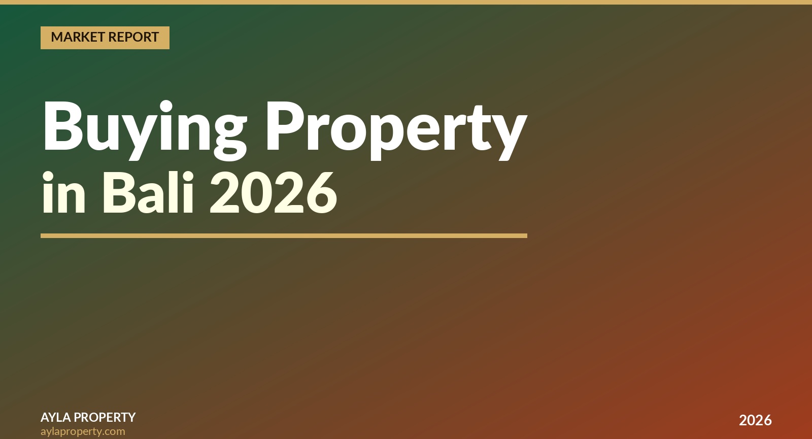 Buying Property in Bali in 2026: What the Market Actually Looks Like Right Now